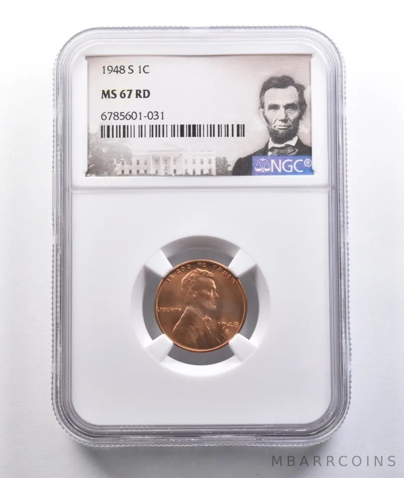 1948-S Lincoln Wheat Cent MS67 RD NGC *6807