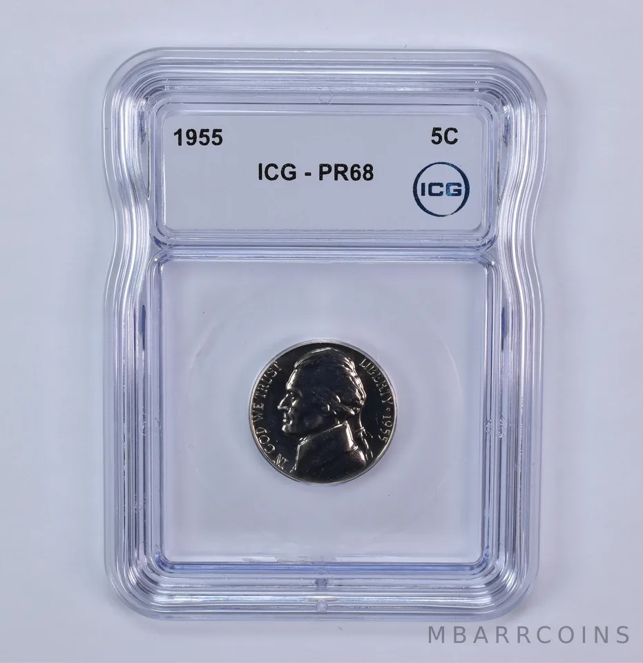 1955 Jefferson Nickel PR68 ICG