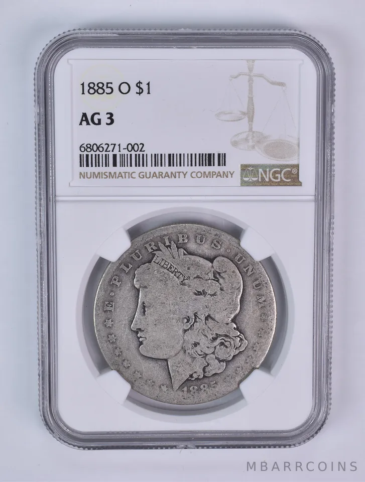1885-O Morgan Silver Dollar AG3 NGC Lowball