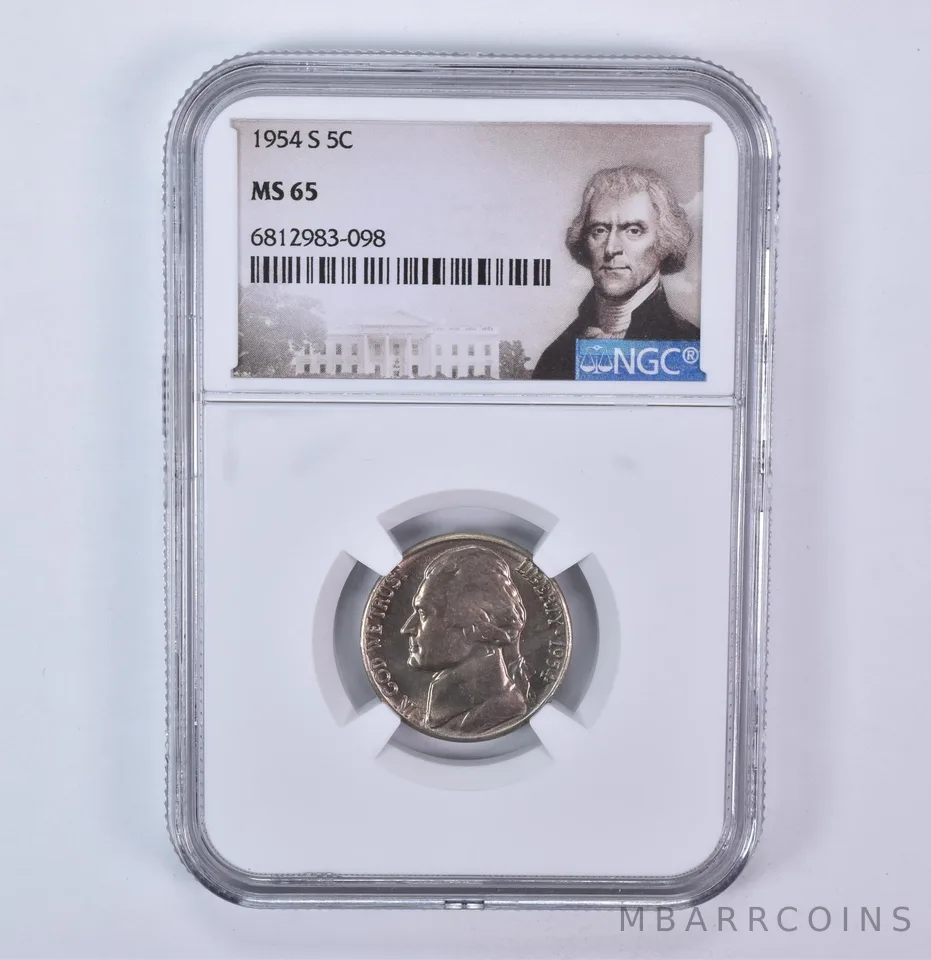 1954-S Jefferson Nickel MS65 NGC Special Label