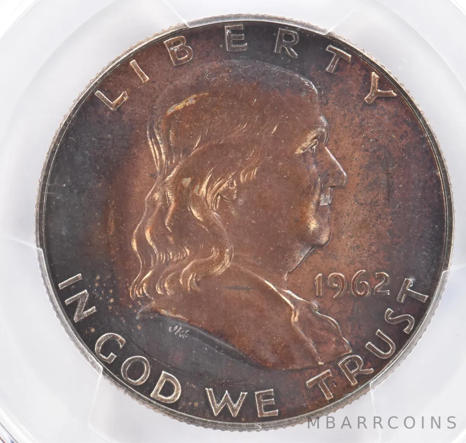 1962 Franklin Half Dollar PR64 PCGS Beautiful Tone *2167