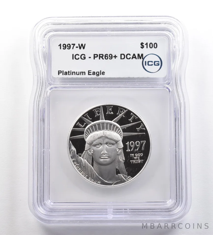 1997-W $100 American Platinum Eagle 1 Oz Platinum PR69+ DCAM ICG *4233