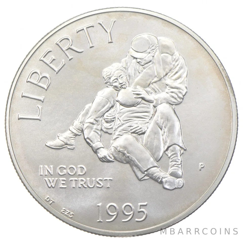 1995-P Unc Civil War Commemorative Silver Dollar $1