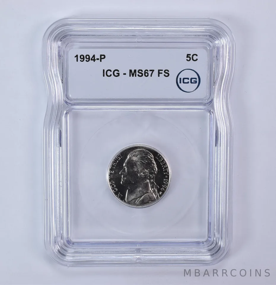 1994-P Jefferson Nickel MS67 FS ICG