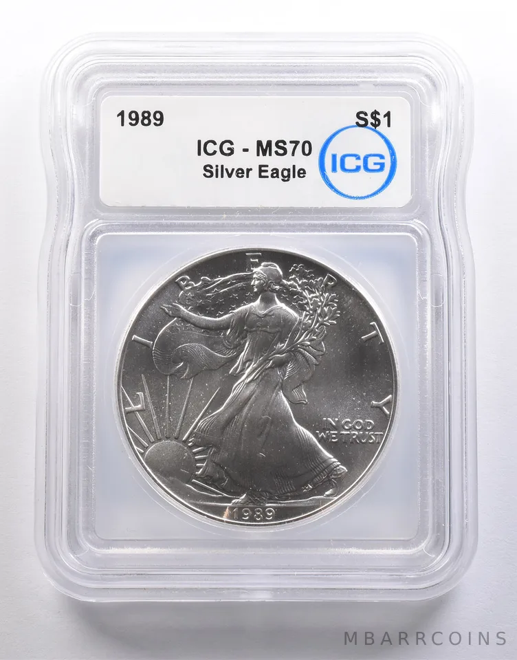 1989 American Silver Eagle MS70 ICG *6542