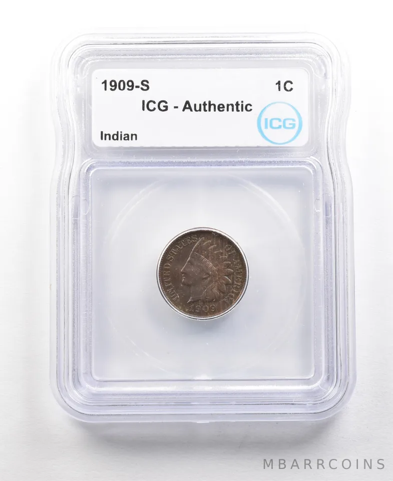 1909-S Indian Head Cent Authentic ICG *6305