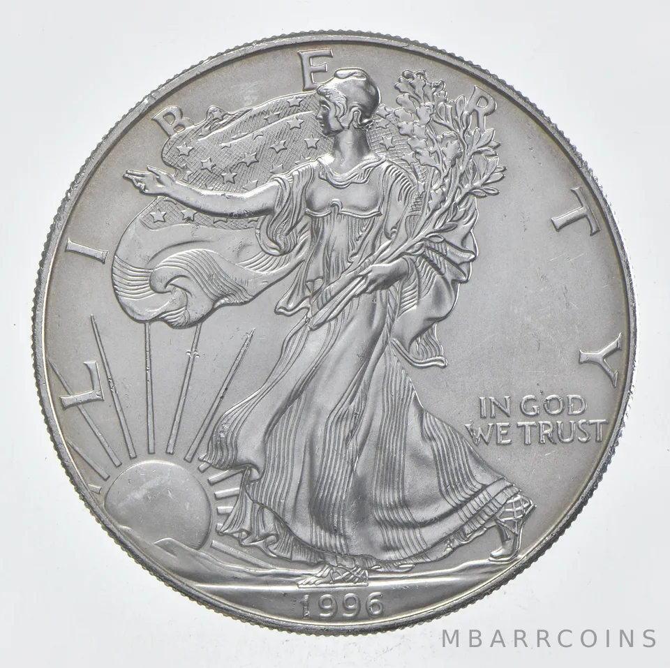 Rarest 1996 American Silver Eagle - Key Date - Rare LOW MINTAGE *377
