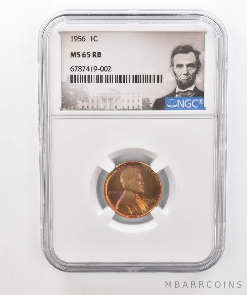 1956 Lincoln Wheat Cent MS65 RB NGC Beautiful Tone *2941