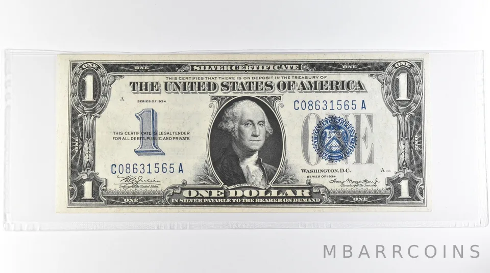 1934 $1 Silver Certificate Blue Seal *7071