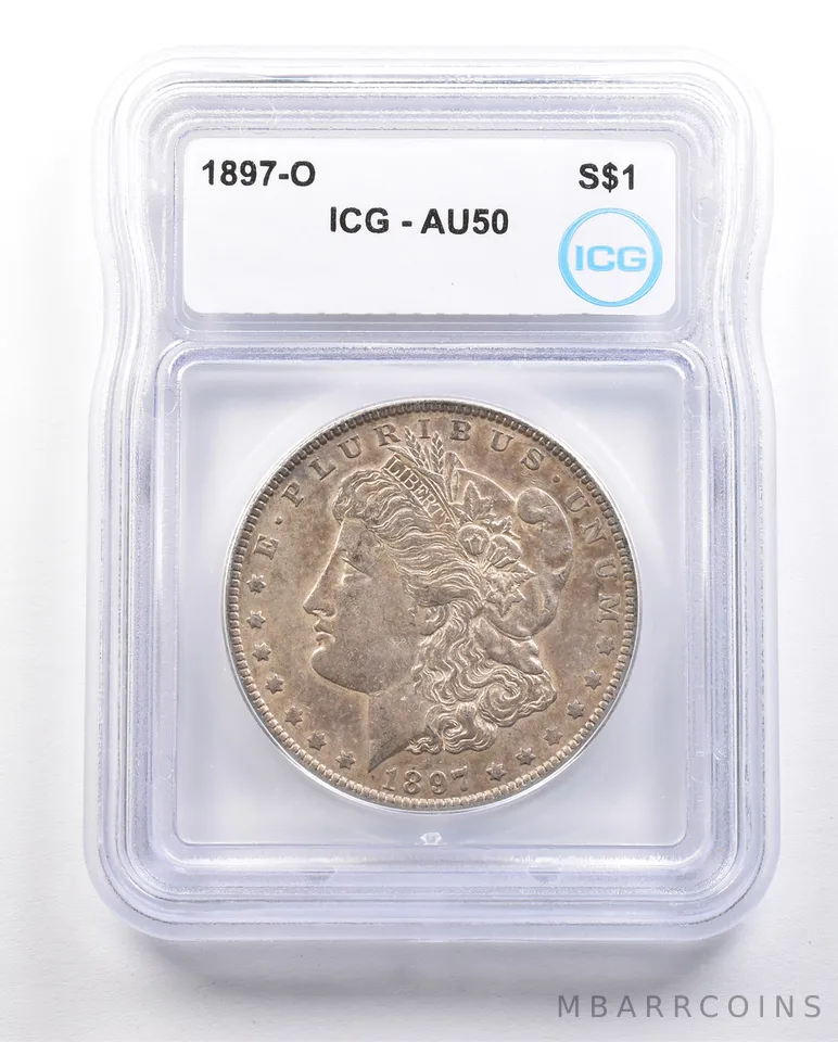 1897-O Morgan Silver Dollar AU50 ICG *3421