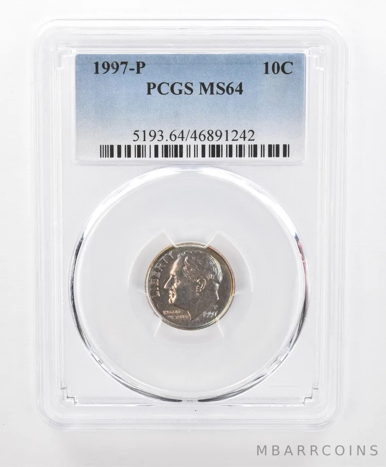 1997-P Roosevelt Dime MS64 PCGS Beautiful Tone *2721