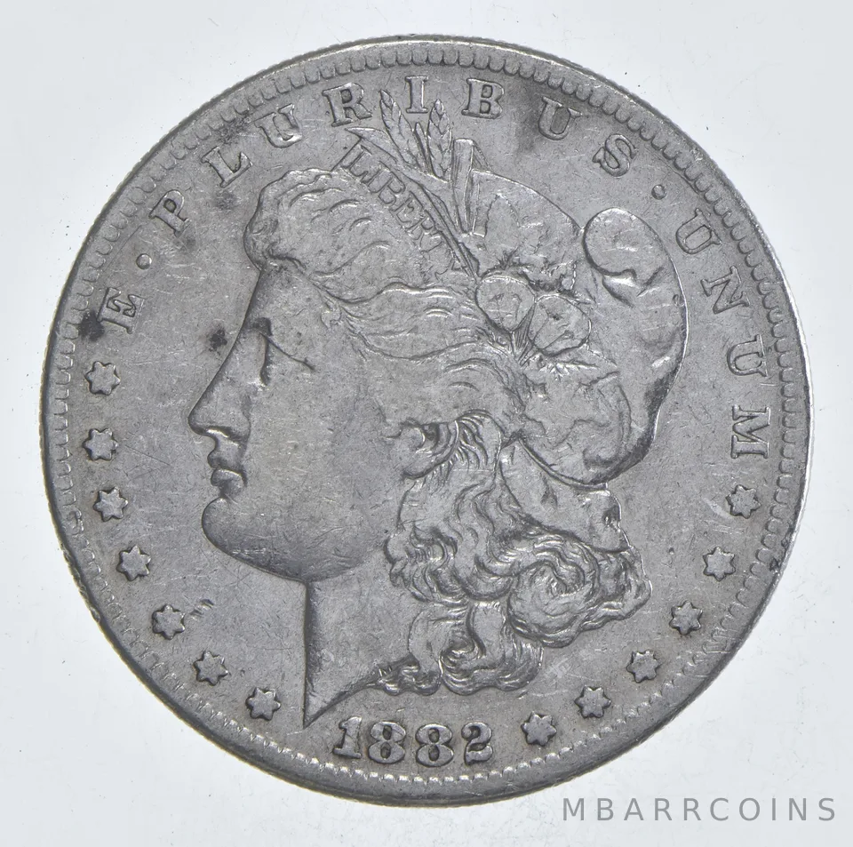 Early - 1882-S Morgan Silver Dollar - 90% US Coin *009