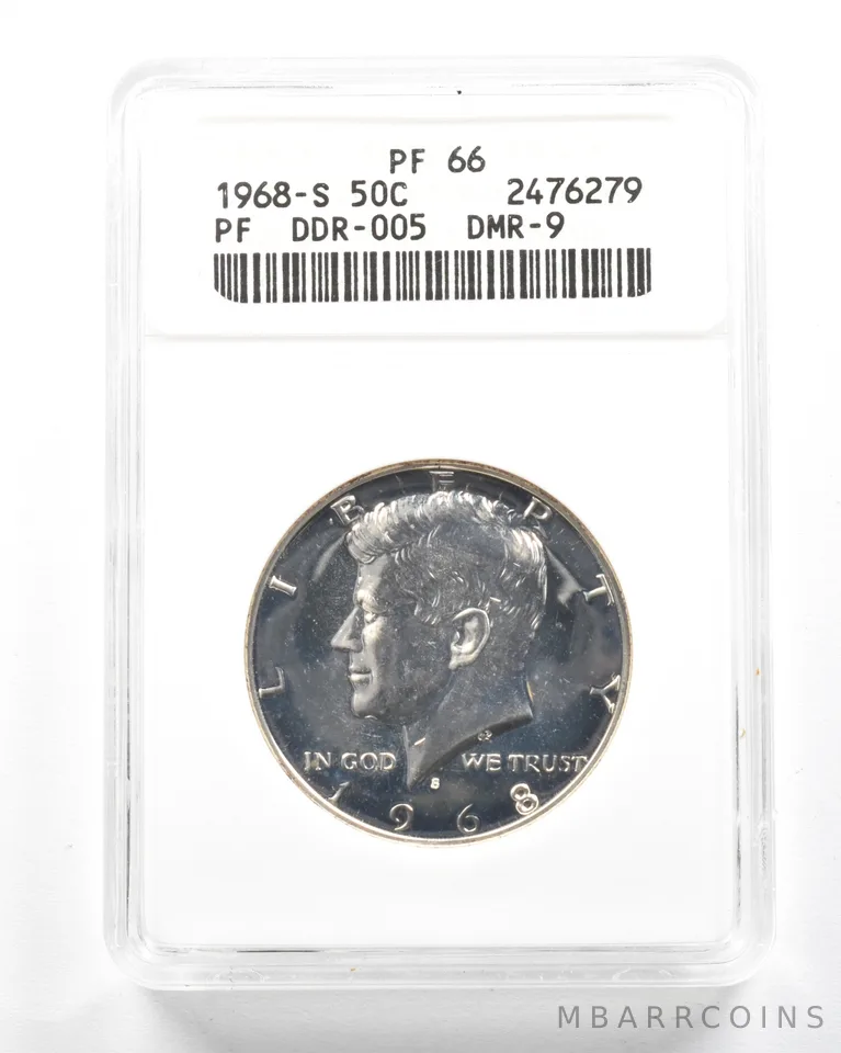 1968-S Kennedy Half Dollar DDR-005 DMR-9 PF66 ANACS *2099