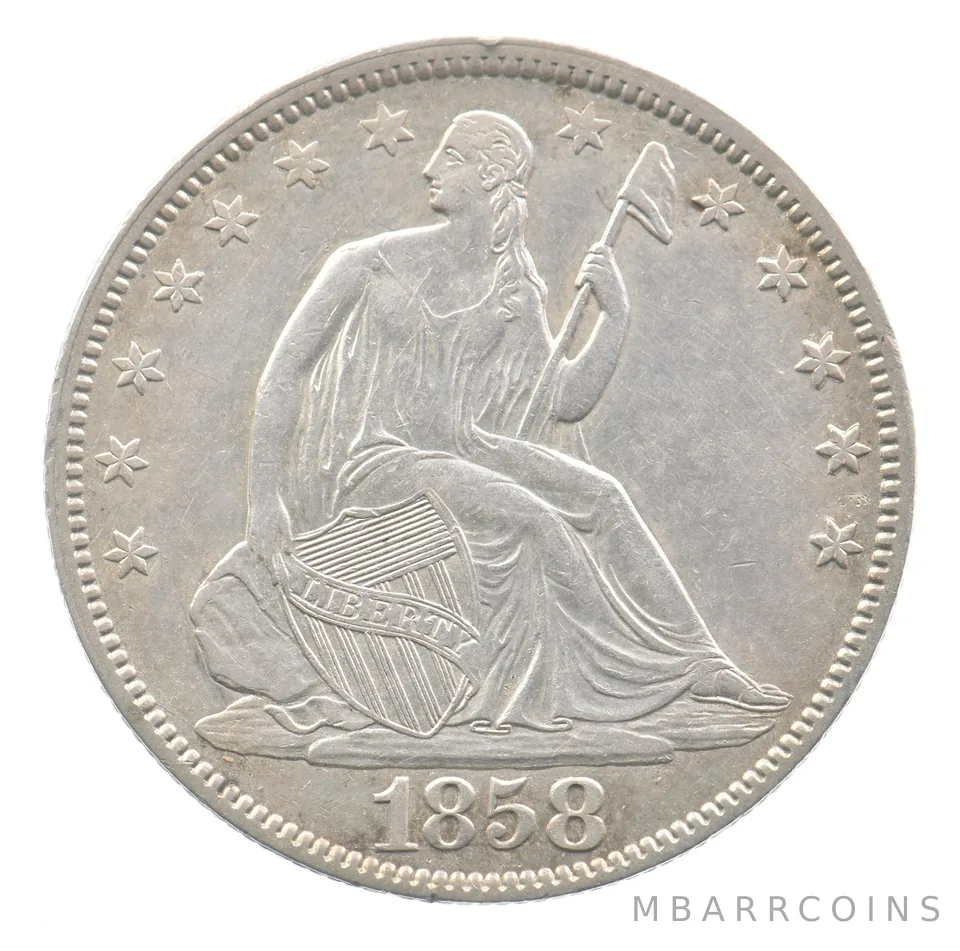 1858 Seated Liberty Half Dollar *3992
