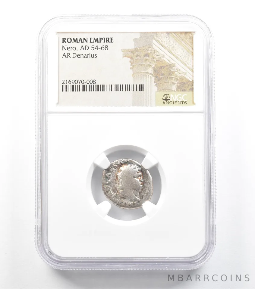 AD 54-68 Roman Empire Nero AR Denarius NGC *5929
