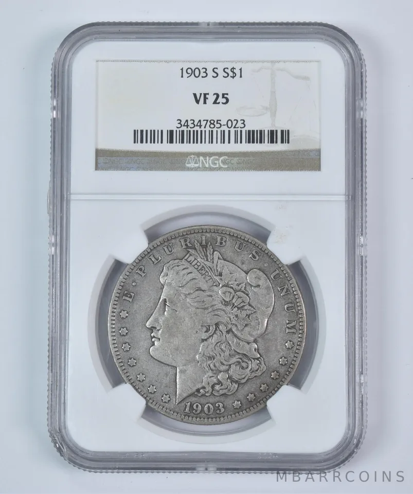 1903-S Morgan Silver Dollar VF25 NGC a9350