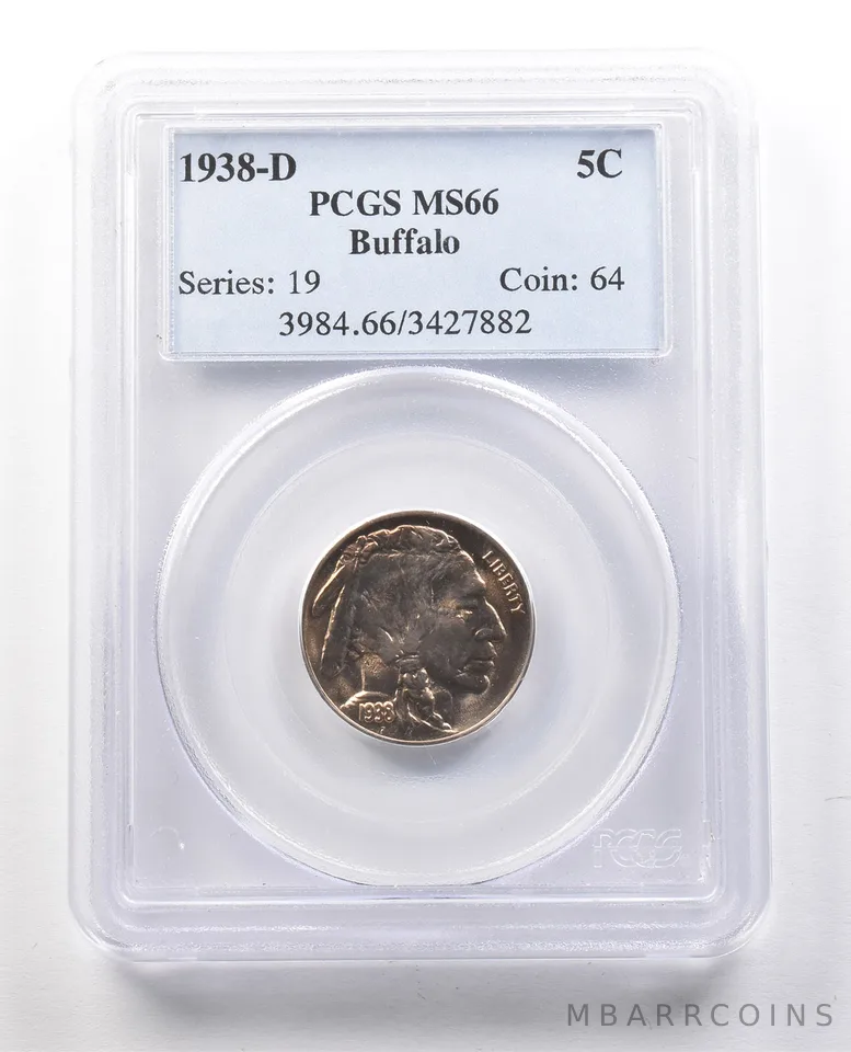 1938-D Indian Head Buffalo Nickel MS66 PCGS *1285
