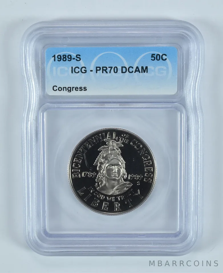 1989-S Congress Commemorative Half Dollar PR70 DCAM ICG