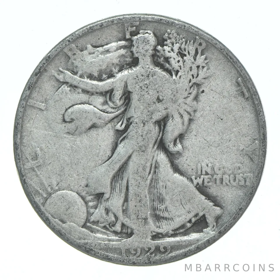 1929-D Walking Liberty Half Dollar CIRC 90% Silver