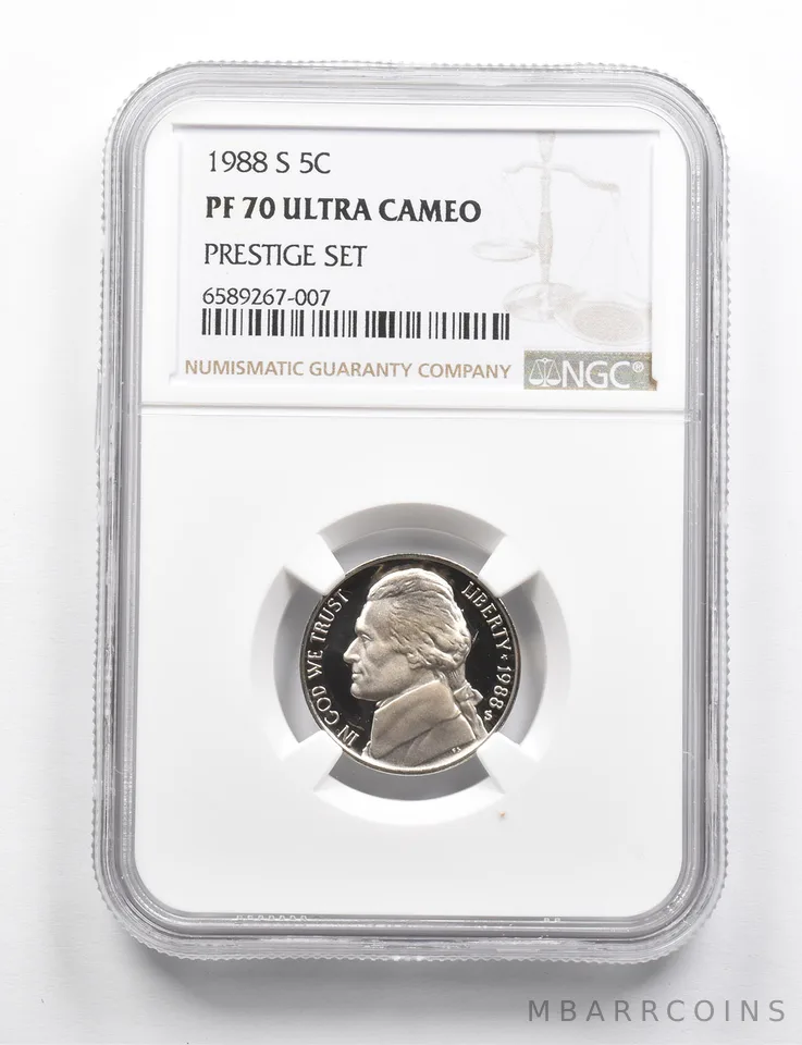 PF70 UCAM 1988-S Jefferson Nickel Prestige Set NGC RARE PEDIGREE a9776