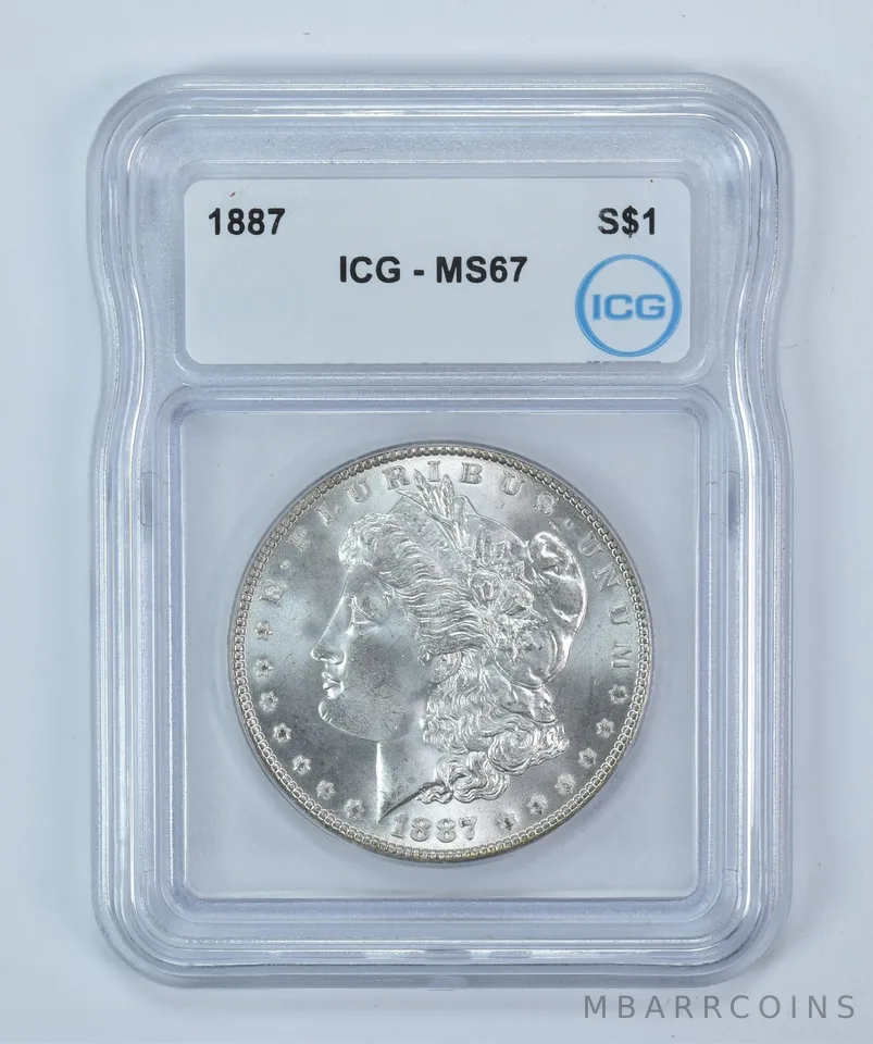 1887 Morgan Silver Dollar MS67 ICG