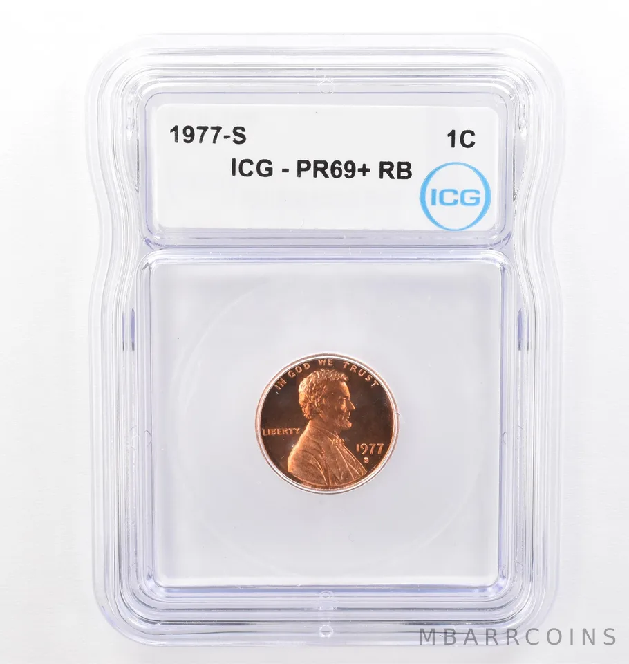 1977-S Lincoln Memorial Cent PR69+ RB ICG Beautiful Tone *7734