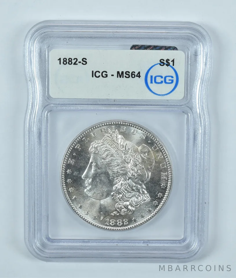 1882-S Morgan Silver Dollar MS64 ICG
