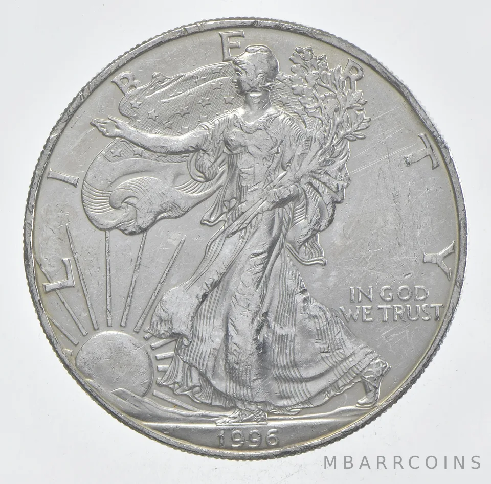 Rarest 1996 American Silver Eagle - Key Date - Rare LOW MINTAGE *371