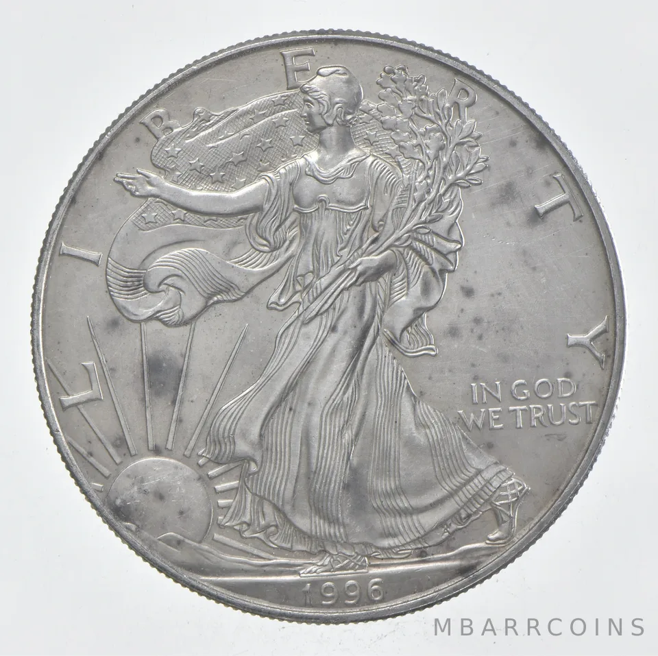 Rarest 1996 American Silver Eagle - Key Date - Rare LOW MINTAGE *373