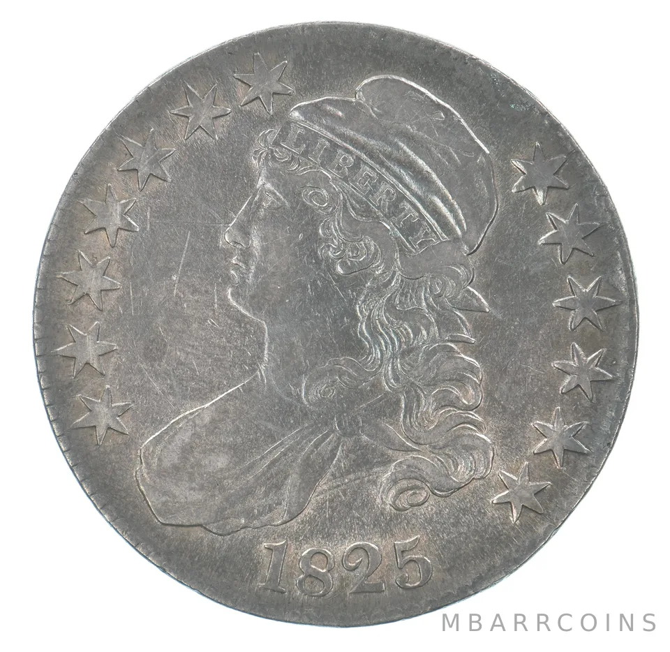 1825 Capped Bust Half Dollar Beautiful Tone *5158