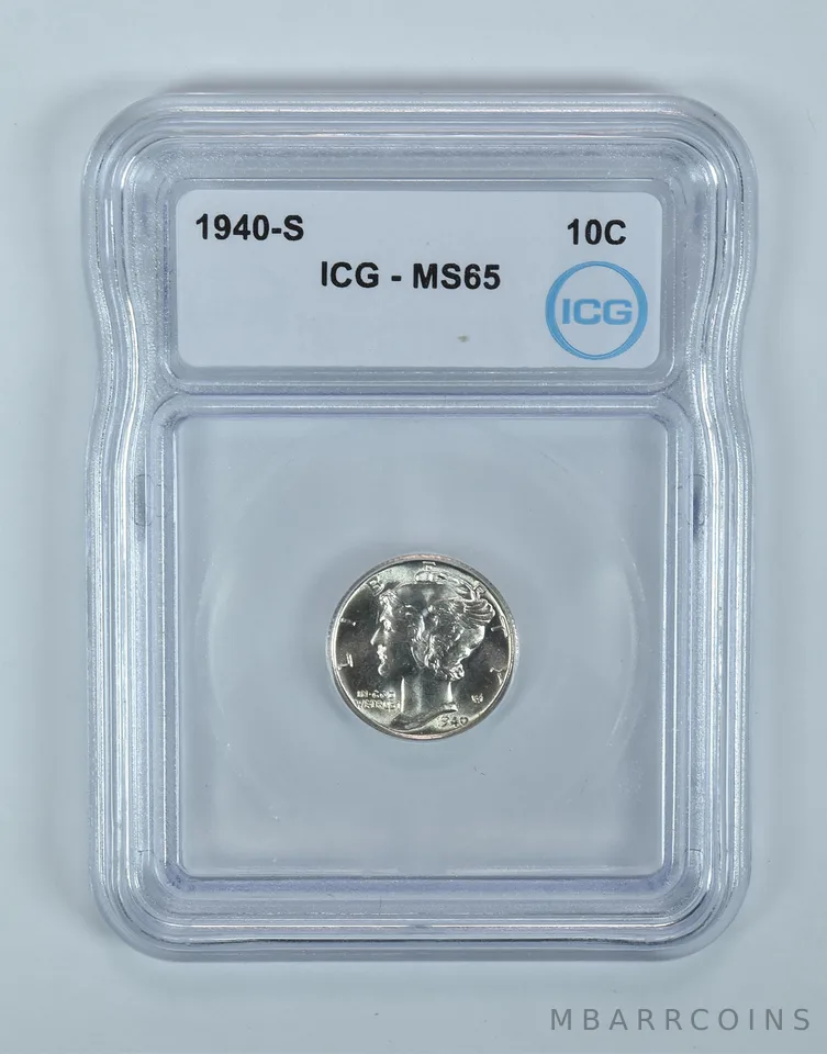 1940-S Mercury Dime MS65 ICG