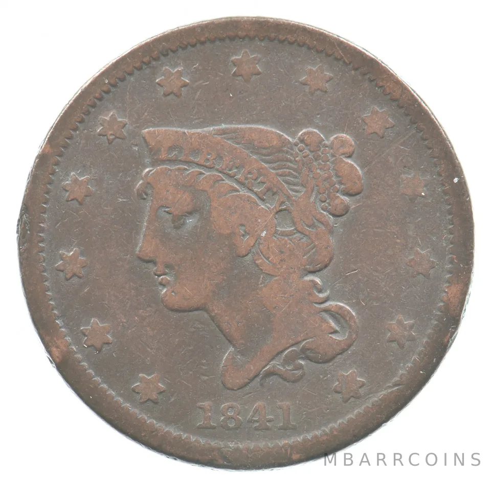 1841 Braided Hair Large Cent *7540