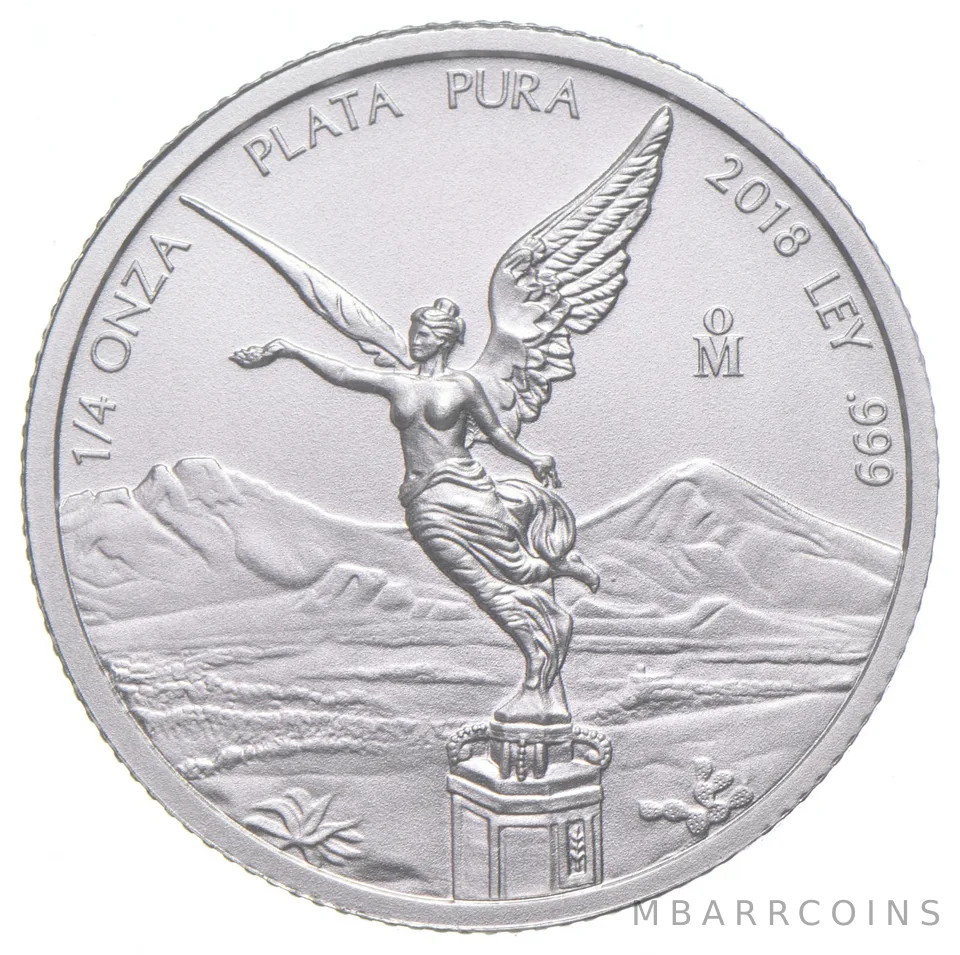 2018 Mexico 1/4 Onza Libertad 1/4 Oz Silver BU