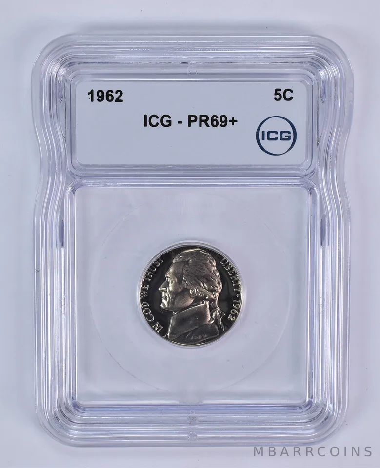 1962 Jefferson Nickel PR69+ ICG