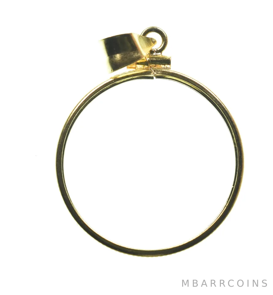 14K 24.3mm Gold Filled US Quarter Coin Bezel Pendant Frame Edge *1300