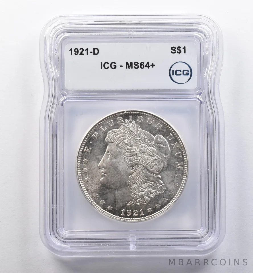 1921-D Morgan Silver Dollar MS64+ ICG *2211