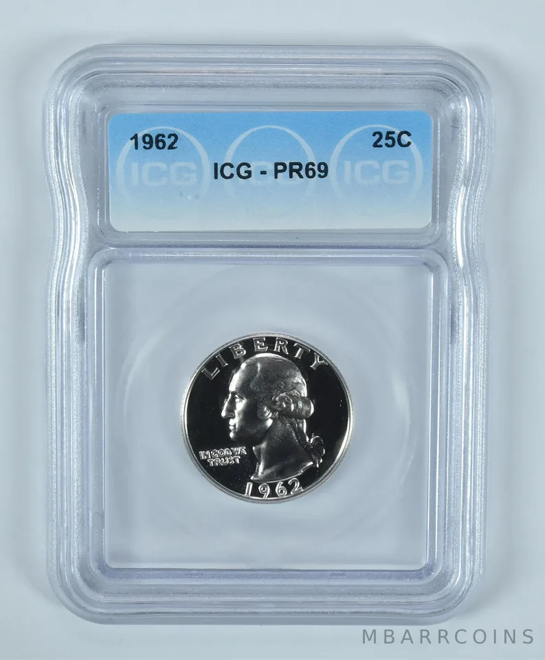 1962 Washington Quarter PR69 ICG
