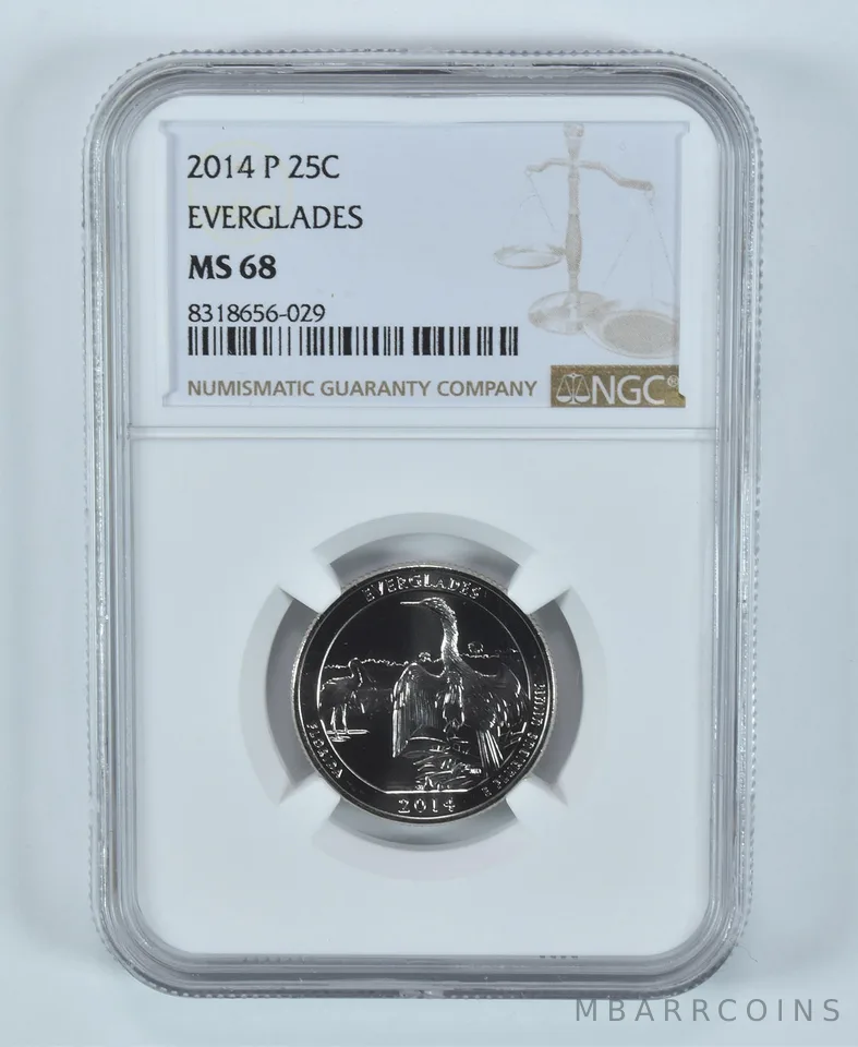 2014-P Washington Quarter Everglades America The Beautiful MS68 NGC