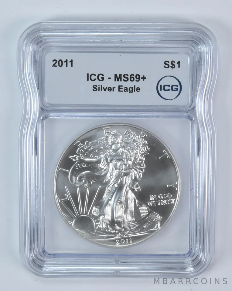2011 American Silver Eagle MS69+ ICG