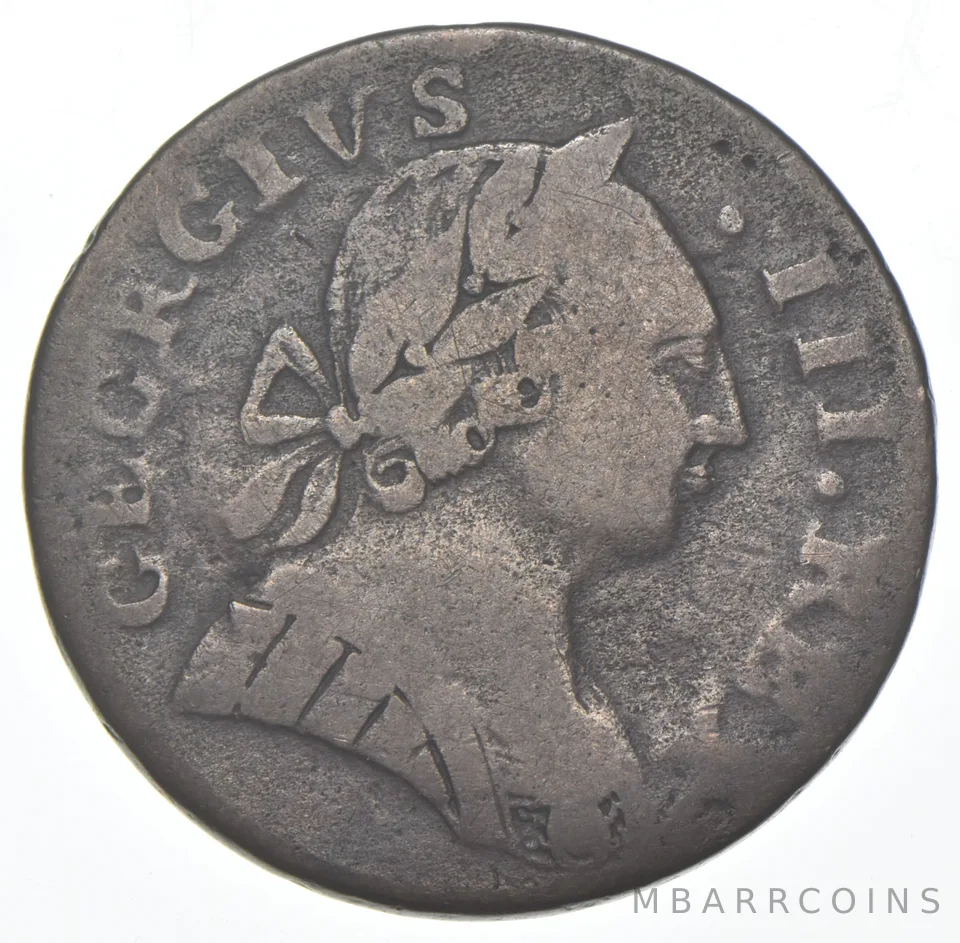 1788 Machin's Mills Half Penny Colonial Copper Coin 1/2p *8411