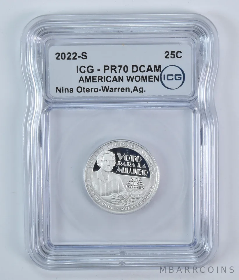 2022-S American Women Quarter Nina Otero-Warren Silver PR70 DCAM ICG