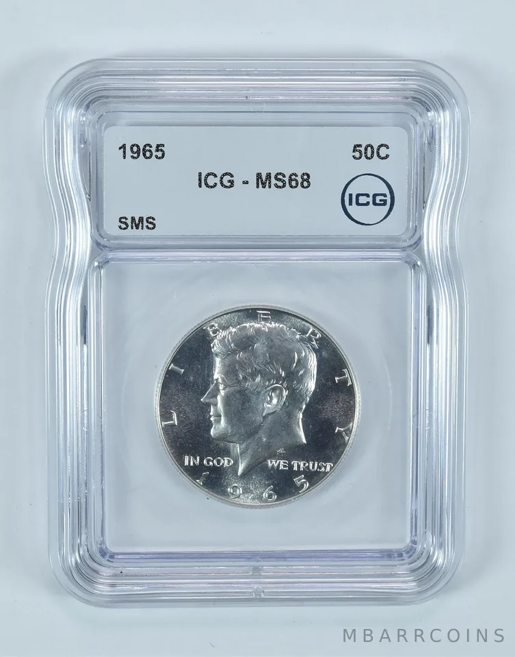 1965 Kennedy Half Dollar SMS MS68 ICG