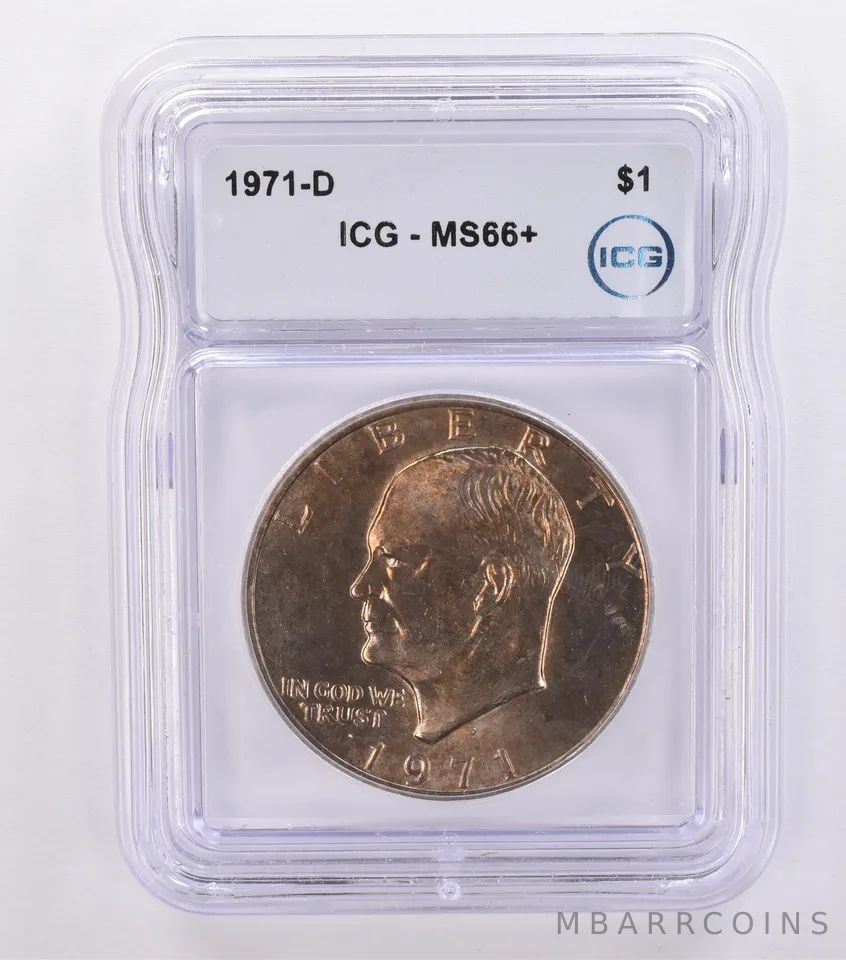 1971-D Eisenhower $1 MS66+ ICG Beautiful Tone *8694