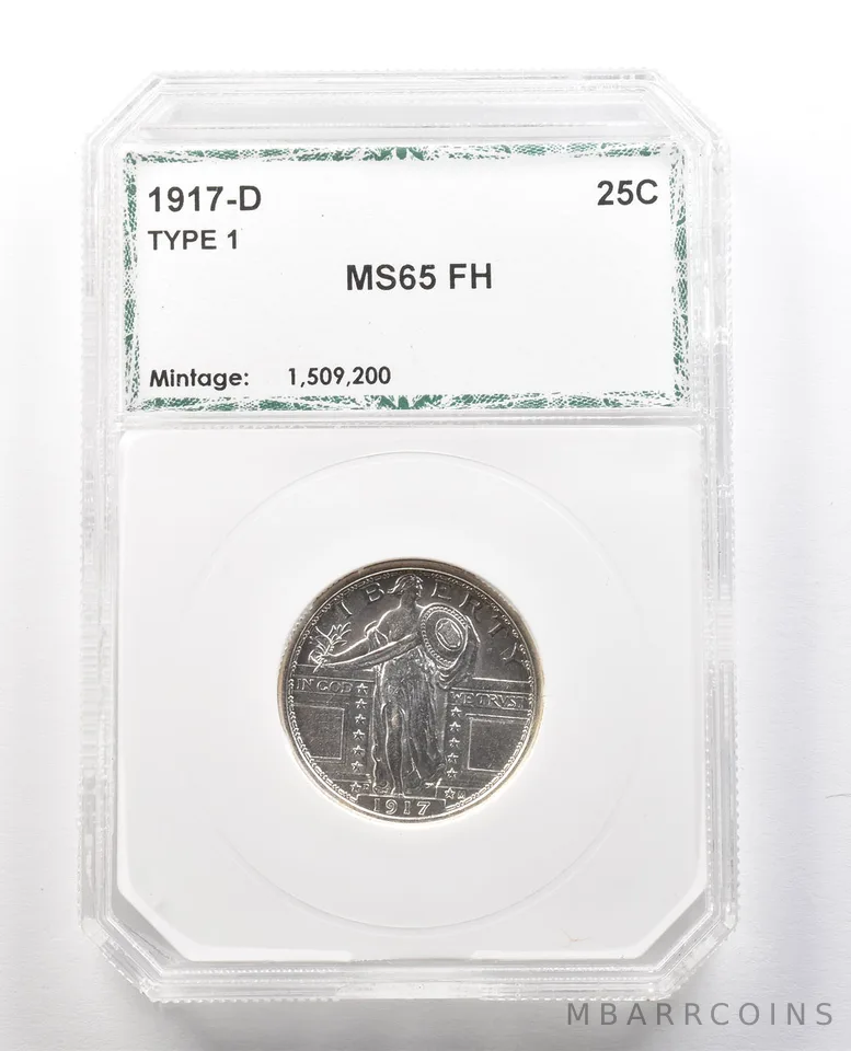 1917-D Standing Liberty Quarter Type 1 FH Uncirculated *1223