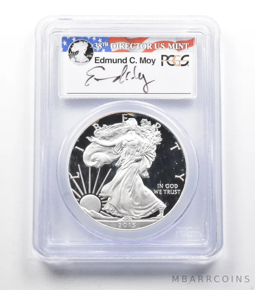 PR70 DCAM 2015-W American Silver Eagle FS Signed Moy PCGS a0623