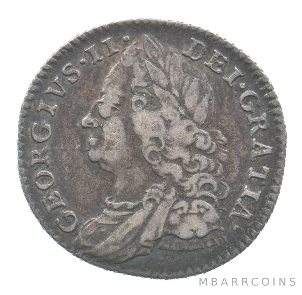 1758 Great Britain 6 Pence George II *6466