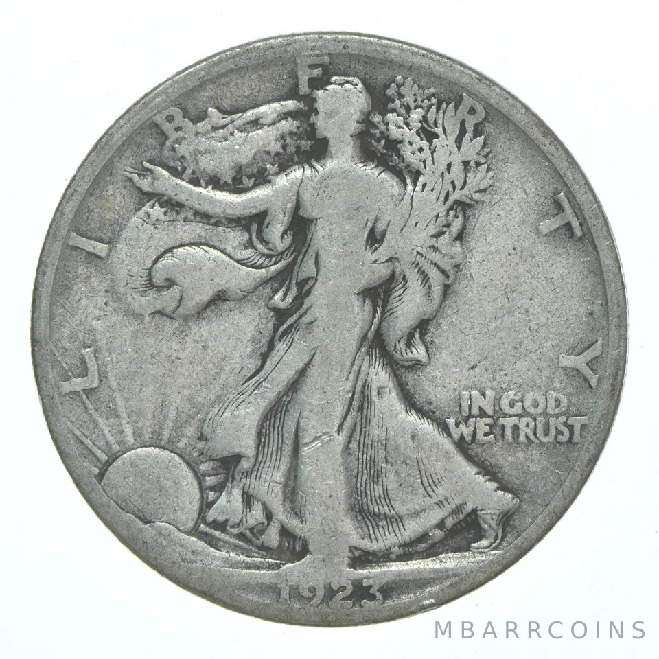 1923-S Walking Liberty Half Dollar CIRC 90% Silver