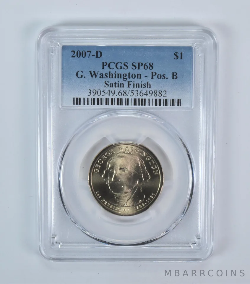 2007-D Presidential $1 George Washington Satin Finish SP68 PCGS