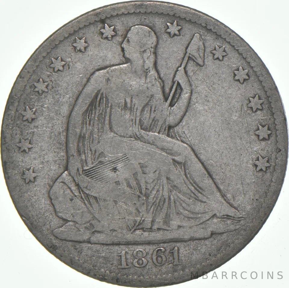 1861-O Seated Liberty Half Dollar *7961