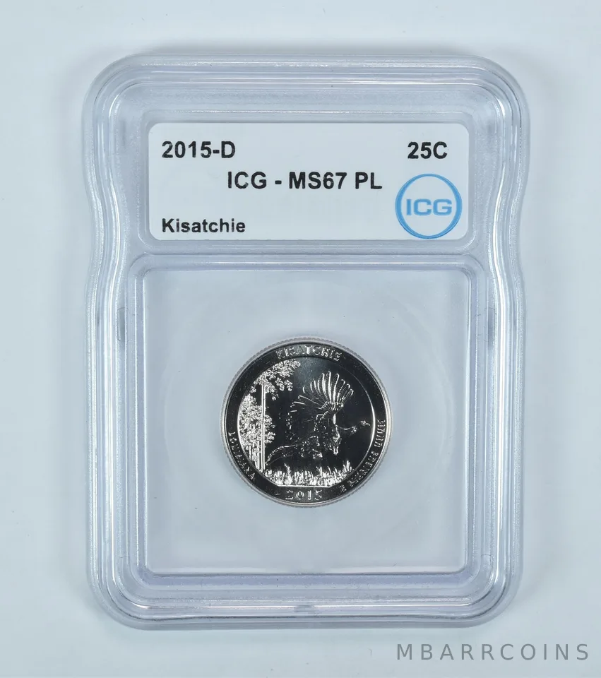 2015-D Washington Quarter ATB Kisatchie MS67 PL ICG